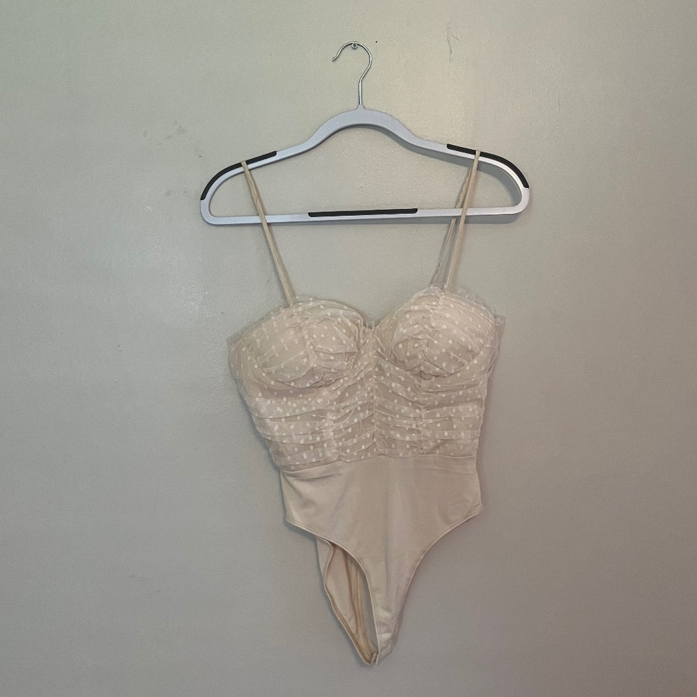 Polka-Dot Ruffled Body Suit